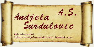 Anđela Surdulović vizit kartica